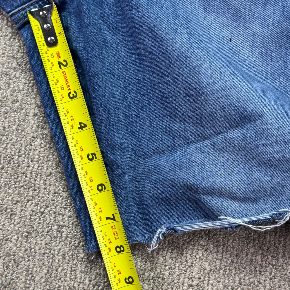 Madewell Adirondack Denim Short Overalls Women's Size 10 Raw Hem Shortalls - Picture 7 of 7